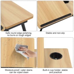 55x32x25CM Portable Folding Laptop Desk Computer Notebook Table Stand Tray for Sofa & Bed