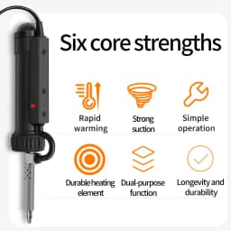 Portable Soldering Desoldering Suction with EU Plug Electric Tin Soldering Repair Tool Strong Suction for Circuit Board Assembly