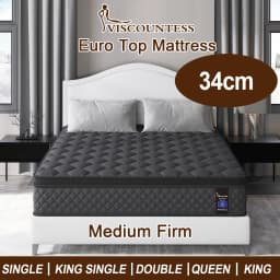 Viscountess Queen Double King Single Bed Mattress Gel Memory Foam Pocket Spring 34cm