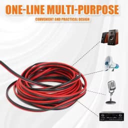 5/10m Red And Black Speaker Cable 2*0.3mm/2*0.5mm Audio Core Wire Tinned Copper 2 Pin AWG For Home Stereo HiFi/Car Player System