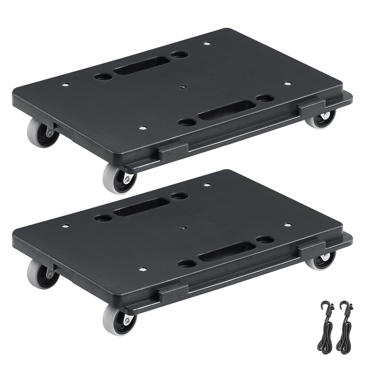SucceBuy 2 Pack Furniture Mover Pallet Trolley 500 lbs Each Count with 4 Wheels Small Flat Dolly Cart for Industrial Machinery