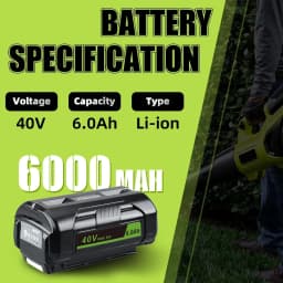 Replacement for Ryobi 40V 6.0/8.0 Lithium OP4040 Battery With OP401 Charger P4050 OP40602 OP40261 OP4060 OP4030