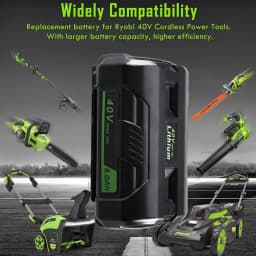 Replacement for Ryobi 40V 6.0/8.0 Lithium OP4040 Battery With OP401 Charger P4050 OP40602 OP40261 OP4060 OP4030