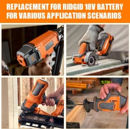 1/2/4Pack R840085 4.0Ah Replace for Ridgid 18V Lit-on Battery Pin R840087 R840086 AC840085 AC840086 Compatible with Power Tool