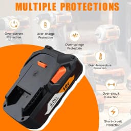 1/2/4Pack R840085 4.0Ah Replace for Ridgid 18V Lit-on Battery Pin R840087 R840086 AC840085 AC840086 Compatible with Power Tool