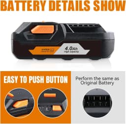 1/2/4Pack R840085 4.0Ah Replace for Ridgid 18V Lit-on Battery Pin R840087 R840086 AC840085 AC840086 Compatible with Power Tool