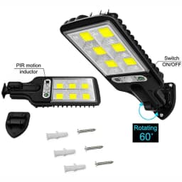 1-2pcs 3000W Solar Flood LED Light Motion Sensor Security Wall Yard Street Outdoor Lamp