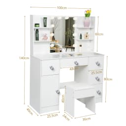 (Winter Gift) Brand-new bedroom dressing table with vanity mirror featuring three colour modes and adjustable brightness