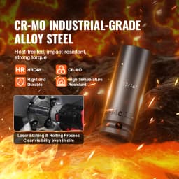 SucceBuy Impact Socket Set SAE and Metric Socket SetCr-Mo Alloy Steel for Auto Repair Rugged Construction Includes Storage Case