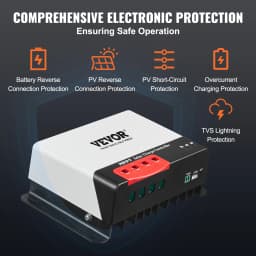 SucceBuy 50 A MPPT Solar Charge Controller 12V / 24V Auto DC Input Bluetooth Module for Sealed(AGM) & Lithium Battery Charging