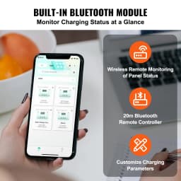 SucceBuy 50 A MPPT Solar Charge Controller 12V / 24V Auto DC Input Bluetooth Module for Sealed(AGM) & Lithium Battery Charging