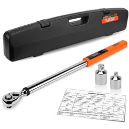 HORUSDY 1/2" Drive Digital Torque Wrench, 25-250Ft.lb / 34-340N.m 2% Accuracy LED Display with Socket Adaptors DIY & Home Repair