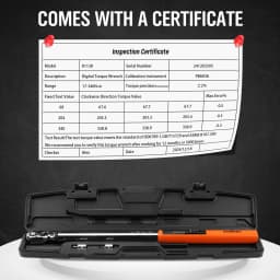 HORUSDY 1/2" Drive Digital Torque Wrench, 25-250Ft.lb / 34-340N.m 2% Accuracy LED Display with Socket Adaptors DIY & Home Repair