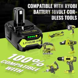 VANON 1/2/4Pcs P108 18V 8.0Ah Replace for RYOBI One+ Plus Li-Ion Battery Pin P104 P107 RB18L50 RB18L20 P108