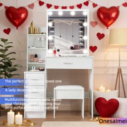 New home dressing table with vanity mirror Features three colour modes and adjustable brightness Ideal birthday gift