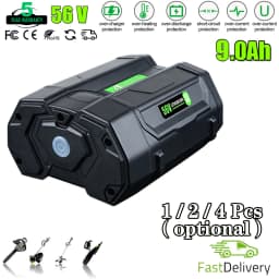 1/2/4Pcs BA5600T 56V 9.0Ah Battery Replace for EGO 56V Battery Pin Compatible with Power Tools (Lawn Mower Leaf Blower Chainsaw)
