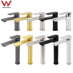 **Sydney Stock** KYLINS Brushed Gold Gun Metal Black Nickel Round Bathroom Basin Mixer Taps Sink Faucet WaterMark Wels