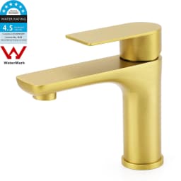 **Sydney Stock** KYLINS Brushed Gold Gun Metal Black Nickel Round Bathroom Basin Mixer Taps Sink Faucet WaterMark Wels