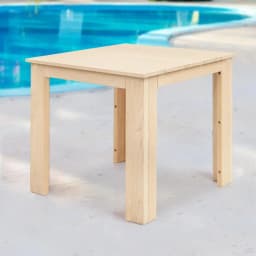 Wooden Coffee Side Table Outdoor Garden Camping Small Desk Natural Finish Furniture