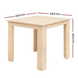Wooden Coffee Side Table Outdoor Garden Camping Small Desk Natural Finish Furniture