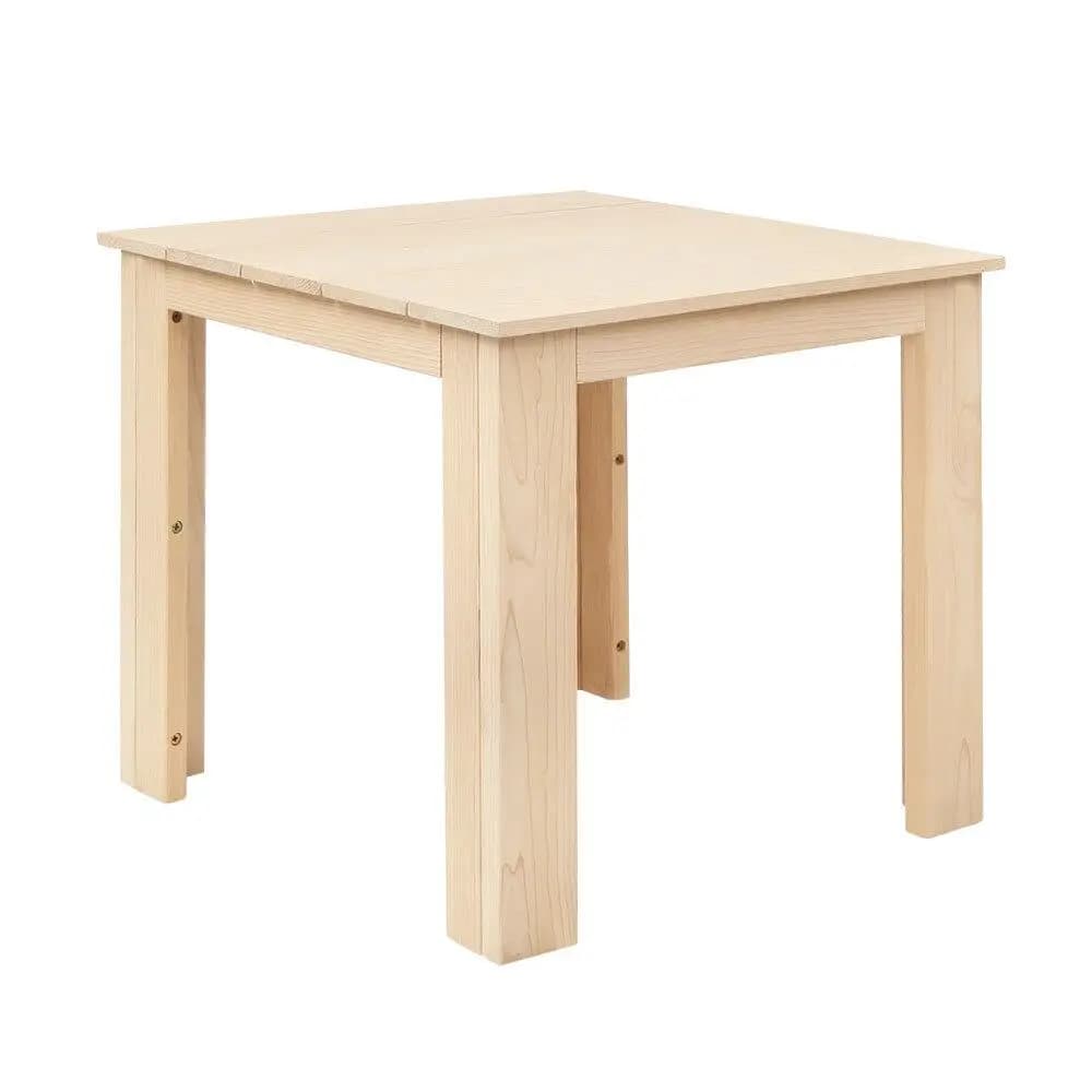 Wooden Coffee Side Table Outdoor Garden Camping Small Desk Natural Finish Furniture