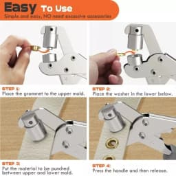 Heavy Duty Grommet Tool Kit Eyelet Hole Puncher Pliers Grommets Press Set 10.5mm