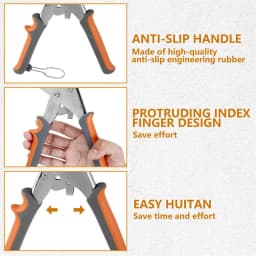 Heavy Duty Grommet Tool Kit Eyelet Hole Puncher Pliers Grommets Press Set 10.5mm