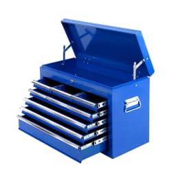 9 Drawer Steel Tool Cabinet Mobile Garage Organizer Storage Chest Blue Heavy Duty Workshop Toolbox