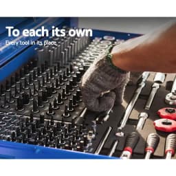 9 Drawer Steel Tool Cabinet Mobile Garage Organizer Storage Chest Blue Heavy Duty Workshop Toolbox