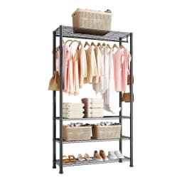 SucceBuy Clothing Garment Rack 3/4 Adjustable Tiers with Carbon Steel 450/500 lbs Closet Wardrobe for Bedroom Clothing Store