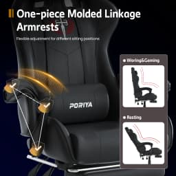 Gaming Office Chair Racing Executive Footrest Computer Seat PU Leather