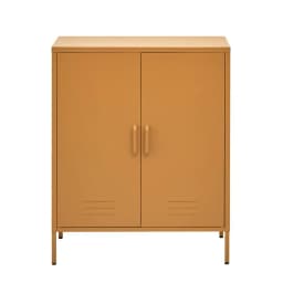 Metal Sideboard Storage Cabinet Yellow Buffet Cupboard for Living Room Kitchen Dining Room Modern Home Furniture