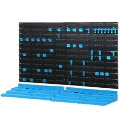 Wall Mounted 54 Slot Storage Bin Rack for Tools and Small Parts Organizer Heavy Duty Workshop Shelf Display Holder
