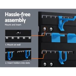 Wall Mounted 54 Slot Storage Bin Rack for Tools and Small Parts Organizer Heavy Duty Workshop Shelf Display Holder