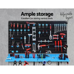 Wall Mounted 54 Slot Storage Bin Rack for Tools and Small Parts Organizer Heavy Duty Workshop Shelf Display Holder