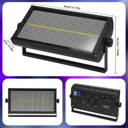 MINGJIE 4PCS 1000W LED Stage Strobe Light 50000H Lifespan Aluminum Alloy Housing DMX512 RDM 8 Segments Running Horse Flash Effect for DJ Bar