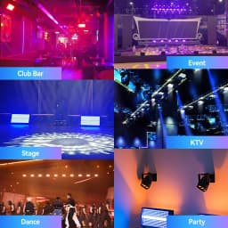MINGJIE 4PCS 1000W LED Stage Strobe Light 50000H Lifespan Aluminum Alloy Housing DMX512 RDM 8 Segments Running Horse Flash Effect for DJ Bar