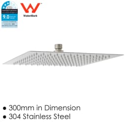 **Sydney Stock** KYLINS Brushed Gold Nickel Gun Metal Chrome Black 8/10/12/16'' Square Round Rain Shower Head WELS WATERMARK