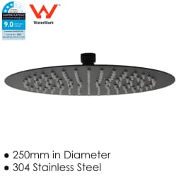**Sydney Stock** KYLINS Brushed Gold Nickel Gun Metal Chrome Black 8/10/12/16'' Square Round Rain Shower Head WELS WATERMARK