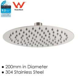 **Sydney Stock** KYLINS Brushed Gold Nickel Gun Metal Chrome Black 8/10/12/16'' Square Round Rain Shower Head WELS WATERMARK