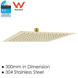 **Sydney Stock** KYLINS Brushed Gold Nickel Gun Metal Chrome Black 8/10/12/16'' Square Round Rain Shower Head WELS WATERMARK