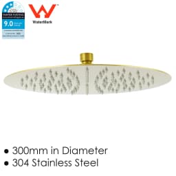 **Sydney Stock** KYLINS Brushed Gold Nickel Gun Metal Chrome Black 8/10/12/16'' Square Round Rain Shower Head WELS WATERMARK