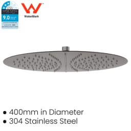 **Sydney Stock** KYLINS Brushed Gold Nickel Gun Metal Chrome Black 8/10/12/16'' Square Round Rain Shower Head WELS WATERMARK