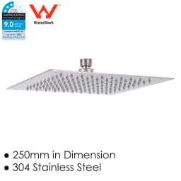 **Sydney Stock** KYLINS Brushed Gold Nickel Gun Metal Chrome Black 8/10/12/16'' Square Round Rain Shower Head WELS WATERMARK