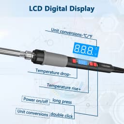 ILIBILIB 90W Soldering Iron Kit Adjustable Temperature Electric Welding Tool Solder Tips