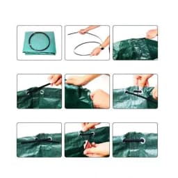 4Pcs 272 Liter Large Garden Waste Bag Leaf Rubbish Plant Grass Sack Reusable Carry