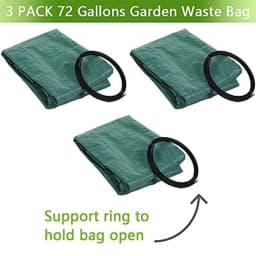 4Pcs 272 Liter Large Garden Waste Bag Leaf Rubbish Plant Grass Sack Reusable Carry