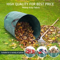 4Pcs 272 Liter Large Garden Waste Bag Leaf Rubbish Plant Grass Sack Reusable Carry