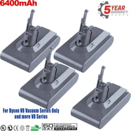 1/2/4Pack 6.4Ah V8 Li-on Replace for Dyson V8 Battery Absolute Cord-Free Vacuum Handheld Vacuum Cleaner Dyson 21.6V Battery Pin