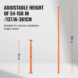 SucceBuy House Floor Jack Adjustable Support Beam Basement Jack Post Pole for Leveling Lift Steel Telescoping Jack Support